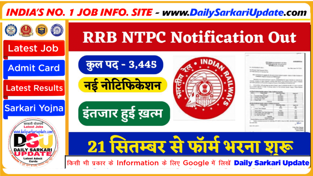 RRB NTPC Inter Level Form